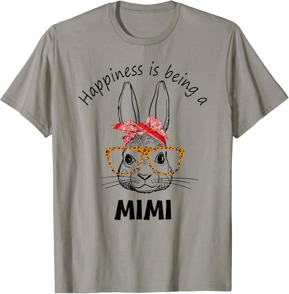 Amazoncom happiness is being a mimi bunny happy easter day tshirt Amazoncom happiness is being a mimi bunny happy easter day tshirt